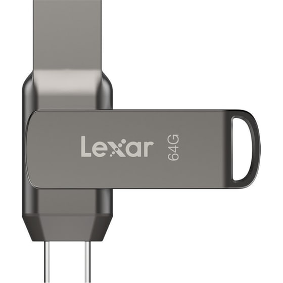Lexar JumpDrive Dual Drive 64GB USB 3.1 με σύνδεση USB-A & USB-C - Μαύρο image 0