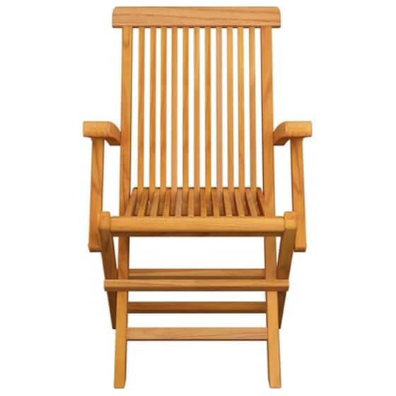 Vidaxl Καρέκλες Κήπου 3 Τεμ. Από Μασίφ Ξύλο Teak Με Ανθρακί Μαξιλάρια image 4