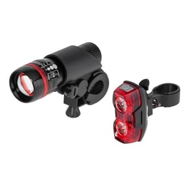 Vipow Σετ Φωτισμού Ποδηλάτου Urz0910, 1w Και 2x 0.5w, Μαύρο