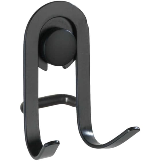 Κρεμαστράκια Τοίχου Wenko Classic Plus Μεταλλικό 2Τμχ 8.5x4cm - Μαύρο image 0