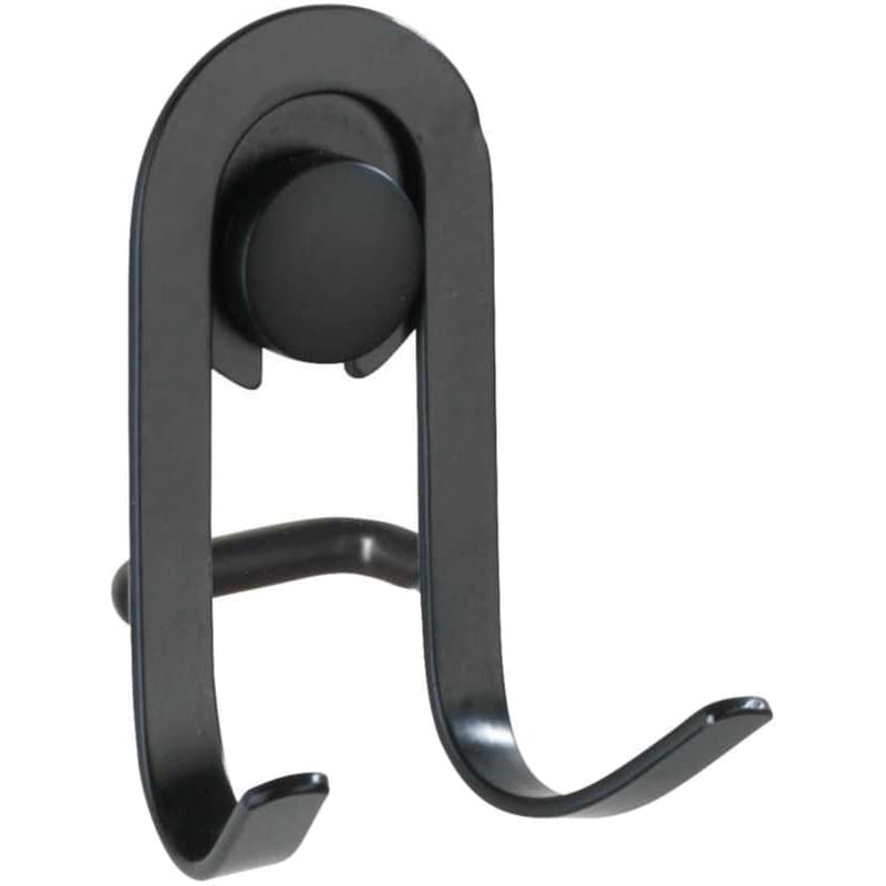 WENKO Κρεμαστράκια Τοίχου Wenko Classic Plus Μεταλλικό 2Τμχ 8.5x4cm - Μαύρο