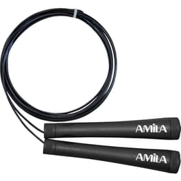 Σχοινάκι Γυμναστικής Amila Speed Rope 84576 1500 cm - Μαύρο