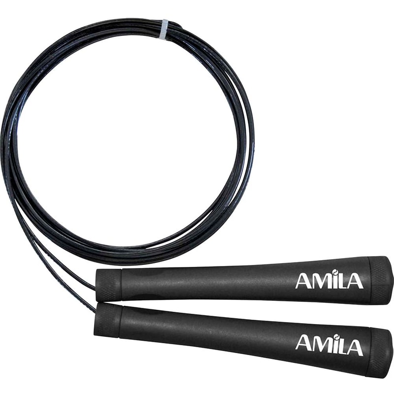 AMILA Σχοινάκι Γυμναστικής Amila Speed Rope 84576 1500 cm - Μαύρο