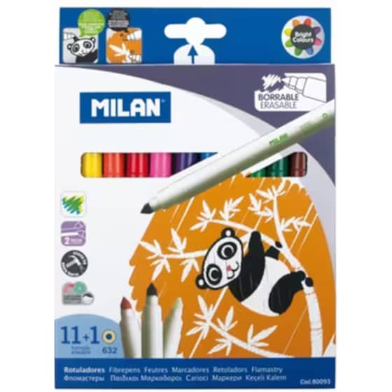 Μαρκαδόροι Milan Erasable 12 Τεμάχια image 0