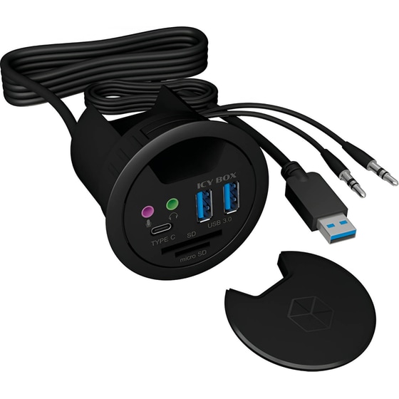 Icy Box IB-HUB1404A USB Hub 7-Port USB 3.0 συμβατό με USB-A image 0