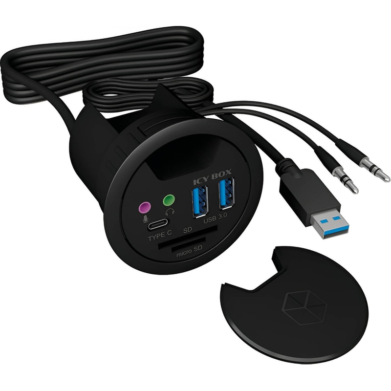 Icy Box IB-HUB1404A USB Hub 7-Port USB 3.0 συμβατό με USB-A