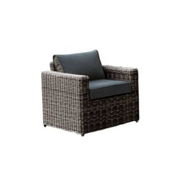 Πολυθρόνα 4mm Half Round Wicker Grey Brown C36011