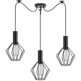Φωτιστικό Οροφής Τρίφωτο Homelighting 77-8528 Μεταλλικό - Μαύρο