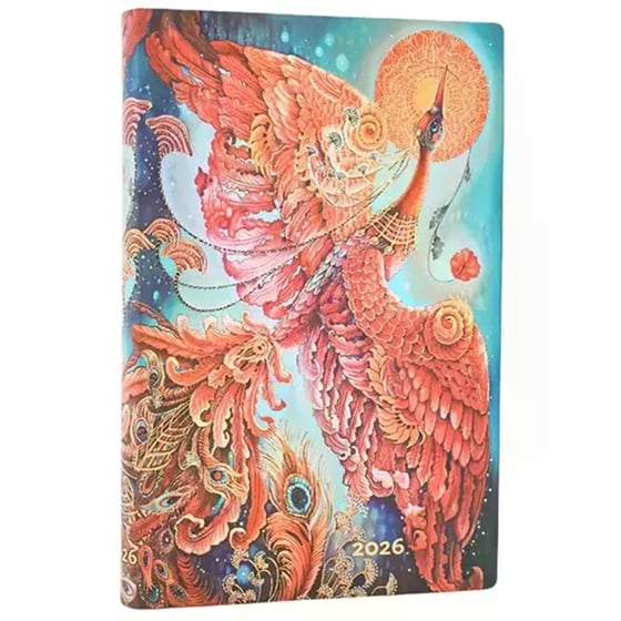 Ημερολόγιο Εβδομαδιαίο Paperblanks 2026 Mini Flexis Firebird image 0