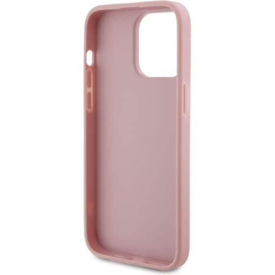 Guess Fixed Glitter 4g Logo Case Θήκη Προστασίας Από Σιλικόνη – Iphone 15 Pro Max (pink – Guhcp15xhg4sgp) image 2