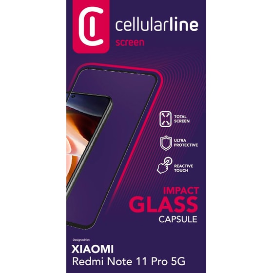 Προστατευτικό οθόνης Xiaomi Note 11 Pro - Cellular Line Impact Glass Capsule Transparrent image 1