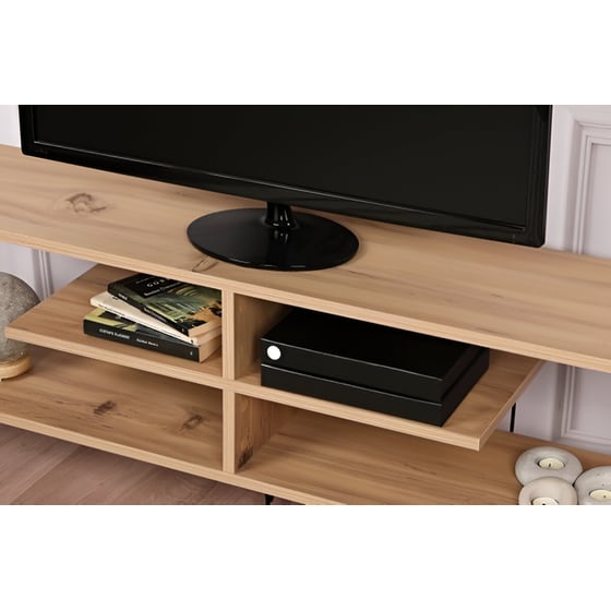 Έπιπλο Τηλεόρασης Sondrio από Μοριοσανίδα 120x30x44.5cm - Kαφέ image 7