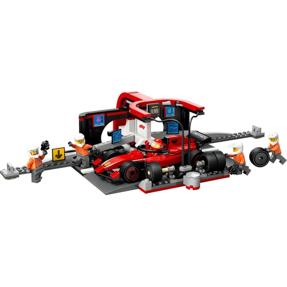 LEGO® City F1® Pit Stop & Pit Crew with Ferrari Car (60443) image 1