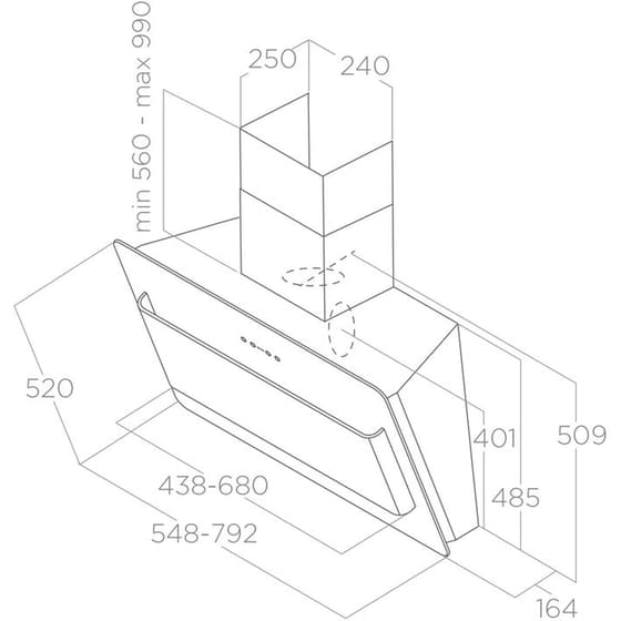 ELICA BELT IX/F/80 80 cm Inox Καμινάδα - Τζάκι Απορροφητήρας image 2