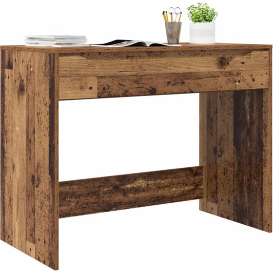 Γραφείο VidaXL από Επεξεργασμένο Ξύλο 100x50x78 cm - Παλιό Ξύλο image 2