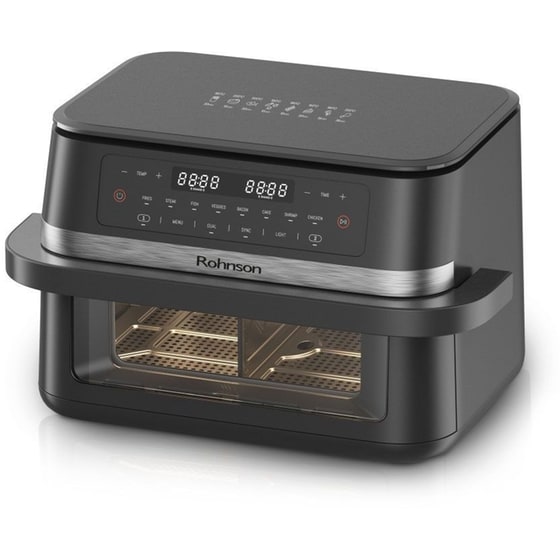 ROHNSON R-2881 με Αποσπώμενο Κάδο 2950 W 11.5 L Γκρι/Μαύρο Φριτέζα Αέρος image 2