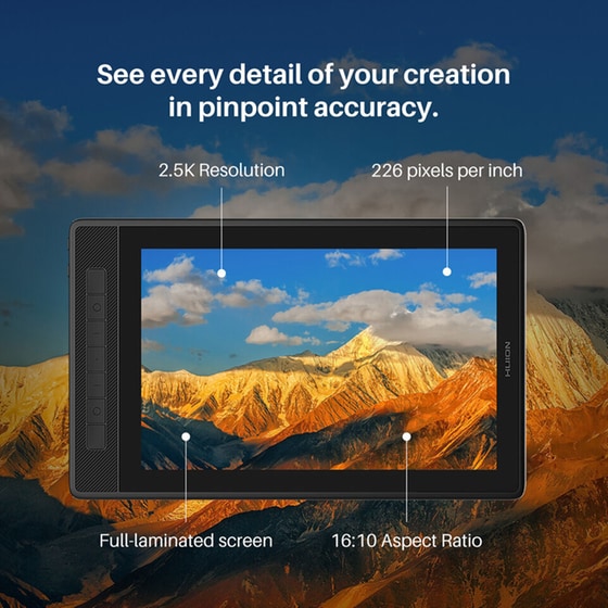 Ταμπλέτα Σχεδίασης Huion Kamvas Pro 13 2.5k -Γκρι image 3