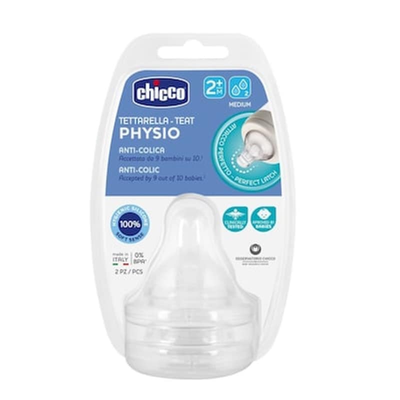 Chicco Physio Anti-colic Θηλή Σιλικόνης 2 Οπών 2m+ 020323000