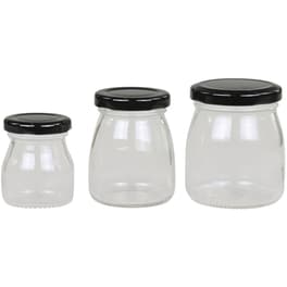 Βάζο Αποθήκευσης Τροφίμων Chic Γυάλινο 3 Τμχ - Διάφανο