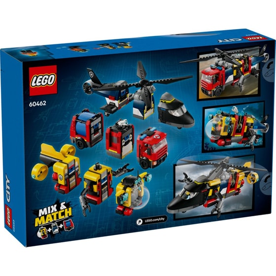 LEGO® City Helicopter, Fire Truck & Submarine Remix (60462) image 6