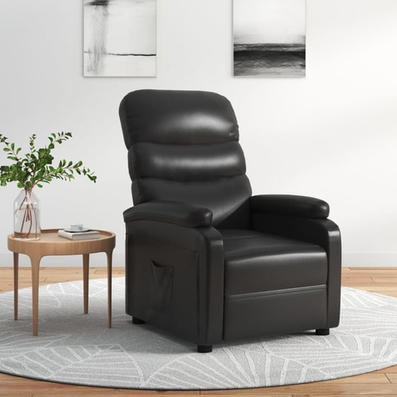Πολυθρόνα VidaXL Ανακλινόμενη από Συνθετικό Δέρμα - Μαύρη image 1