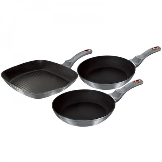Σετ Τηγάνια BERLINGER BH-6018F 3 τμχ Γκρι image 1