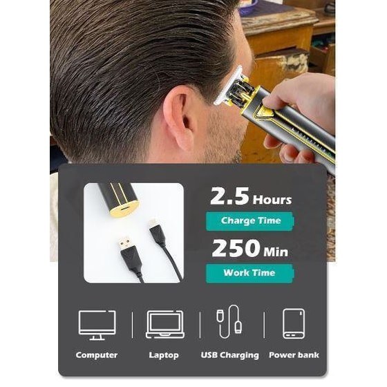 Κουρευτική Μηχανή VGR V-009 PROFESSIONAL Μαύρο image 6