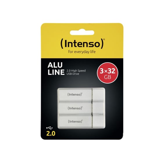 Intenso Alu Line Pack 32GB USB 2.0 Stick Ασημί image 1