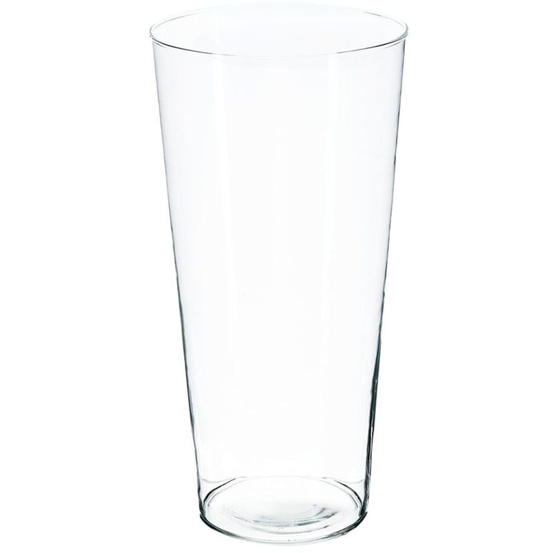 SPITISHOP Διακοσμητικό Βάζο Spitishop Γυάλινο A-s Clear 110293 14.5x30cm - Διάφανο