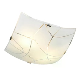Φωτιστικό Πλαφονιέρα Aca 40x40x8.5 cm - Ασημί/Λευκό