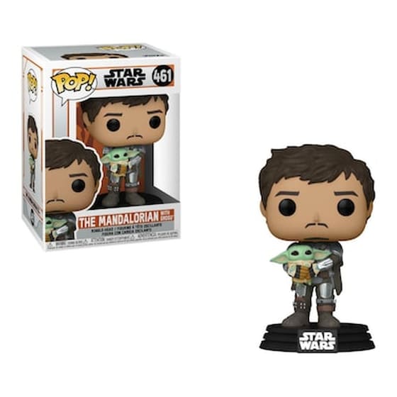 Funko Pop! Star Wars - The Mandalorian- Mando Holding Child #461 image 1