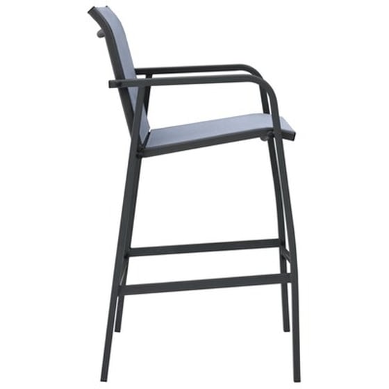 Καρέκλες Μπαρ Κήπου Vidaxl από Textilene 4 Τεμ. 54x63.5x109cm - Γκρι image 4