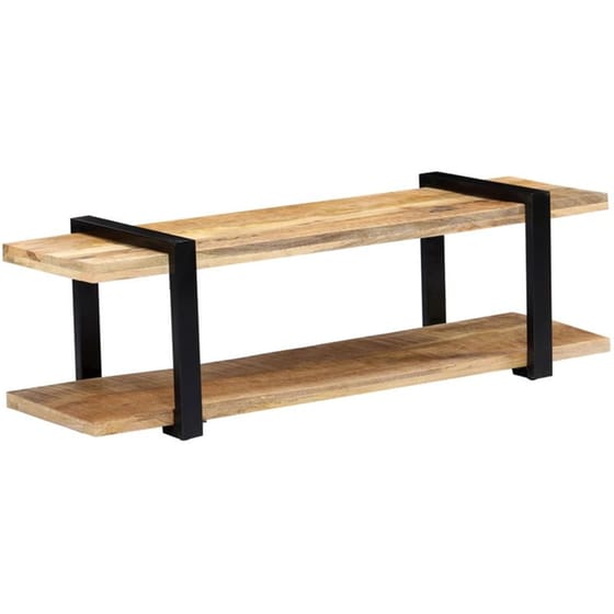 Έπιπλο Τηλεόρασης VidaXL από Ξύλο 130x40x40cm - Kαφέ/Μαύρο image 6