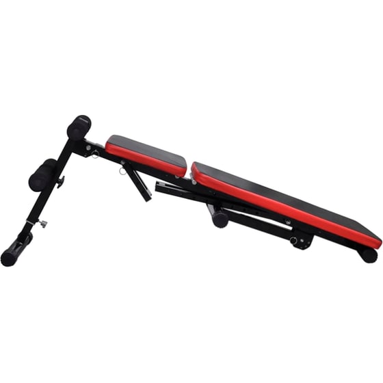 Ρυθμιζόμενος Πάγκος Γυμναστικής VidaXL 125x35cm 30.5kg - Μαύρος/Κόκκινος image 3