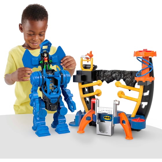 Fisher-Price Σετ Παιχνιδιού Imaginext Κέντρο Διοίκησης Ρομπότ με Αποσπώμενο Ρομπότ & Φιγούρες Δράσης  Batman/Robin image 3