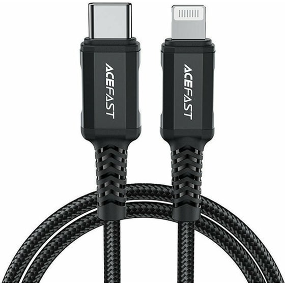 Καλώδιο Σύνδεσης Acefast C4-01 Usb-c Σε Lightning Braided 3.0a 30w Apple Certified Mfi 1.8m. Μαύρο image 0