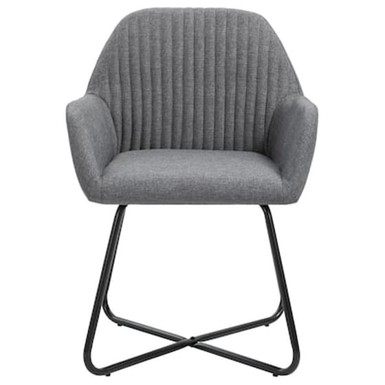 Καρέκλες Τραπεζαρίας Vidaxl  Υφασμάτινες 2 Τμχ - Σκούρο Γκρι image 4