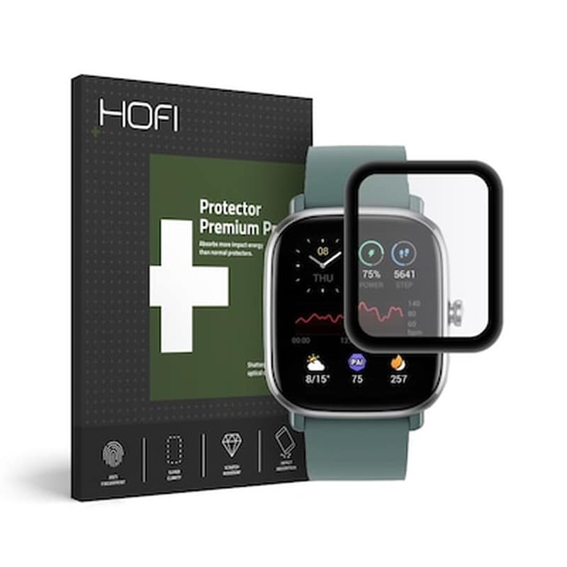 HOFI Προστασία Οθόνης Hofi Hybrid Glass Full Face Tempered Glass για Amazfit GTS 2 Mini