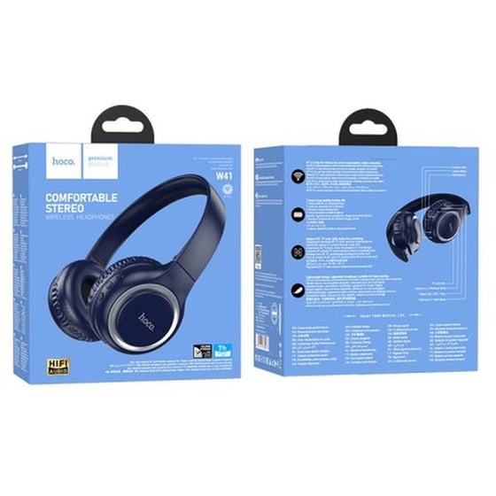 Ασύρματα Ακουστικά Κεφαλής Hoco W41 Charm - Μπλε image 2