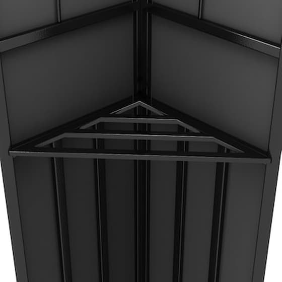 Κιόσκι Vidaxl Ατσάλινο με Διπλή Οροφή και Φωτάκια 3x3m - Ανθρακί image 4