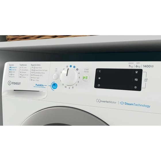 INDESIT BDE 76435 WSV EE 7kg/6kg 1.400 Στροφές Λευκό Πλυντήριο Στεγνωτήριο Ρούχων image 4