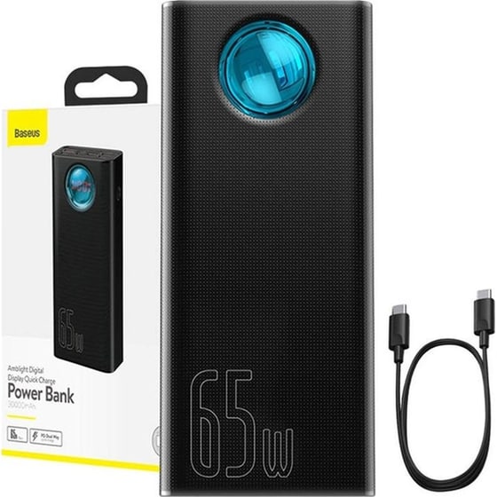 Powerbank Baseus Amblight 30000mAh - Μαύρο image 0