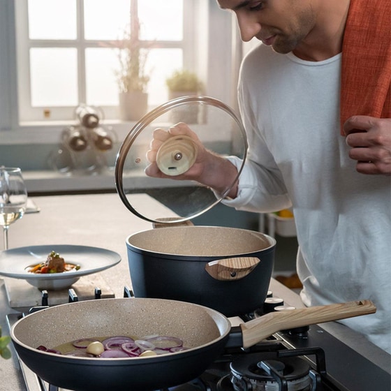 Κατσαρόλα ESTIA EARTH 0110225 28 cm 6.9 L Μαύρο image 3