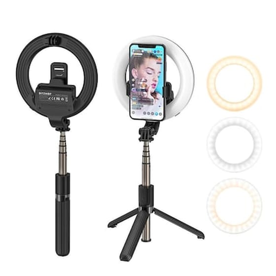 Selfie Stick / Tripod 3in1 Blitzwolf Bw-bs8 Pro With Led Ring image 4