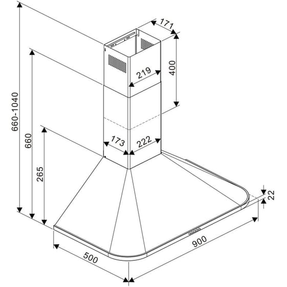 TESLA DC900AXP 90 cm Inox Καμινάδα - Τζάκι Απορροφητήρας image 4
