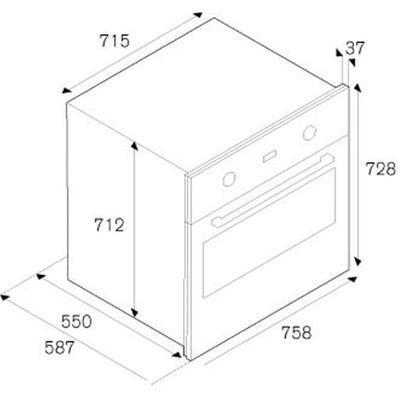 BERTAZZONI F30PROXT 98 Lt Inox Εντοιχιζόμενος Φούρνος Άνω Πάγκου image 2