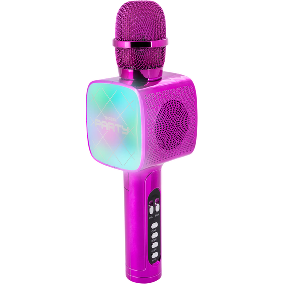 Μικρόφωνο Karaoke Bigben PARTYBTMIC2BK με εφέ φωτισμού 15W - Pink image 3