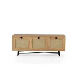 Έπιπλο Τηλεόρασης Frosinone Μελαμίνη 140x40x60 cm  - Μαύρο