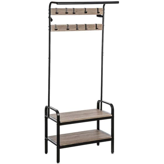 Έπιπλο Εισόδου Aria Trade Μεταλλικό 73.5x34x170.5 cm - Μαύρο image 0