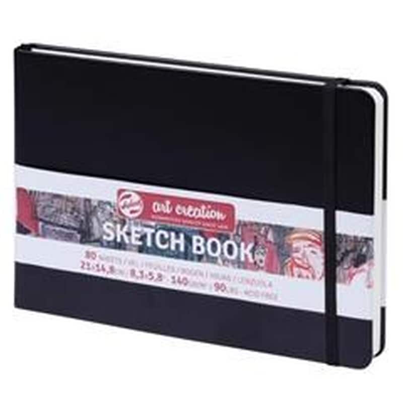 Talens Sketch Book Μαύρο 80φυλ. 21x15εκ. 140 Γρ.